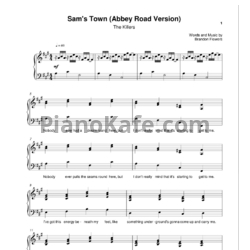 Ноты The Killers - Sam's town (Abbey Road Version) - предпросмотр