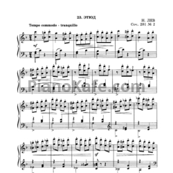 Ноты Н. Лев - Этюд (Соч. 281, №2) - предпросмотр