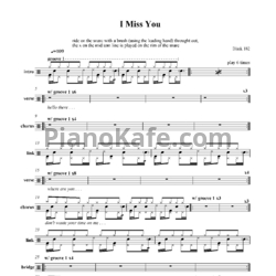 Ноты Blink-182 - I miss you - предпросмотр