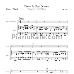 Ноты Dr. John - Down in New Orleans