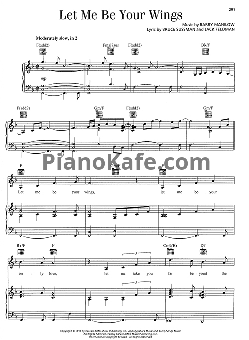 Ноты Barry Manilow - Let me be your wigs - PianoKafe.com