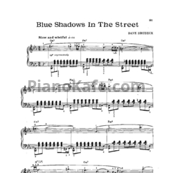 Ноты Dave Brubeck - Blue shadows in the street - предпросмотр