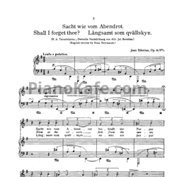 Ноты Ян Сибелиус - 8 песен для голоса и фортепиано (Op. 61) - предпросмотр