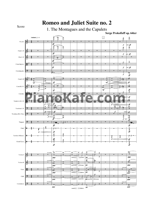 Ноты Сергей Прокофьев - Вторая симфоническая сюита (Op. 64 ter). Партитура - PianoKafe.com