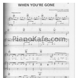 Ноты Avril Lavigne - When you're gone