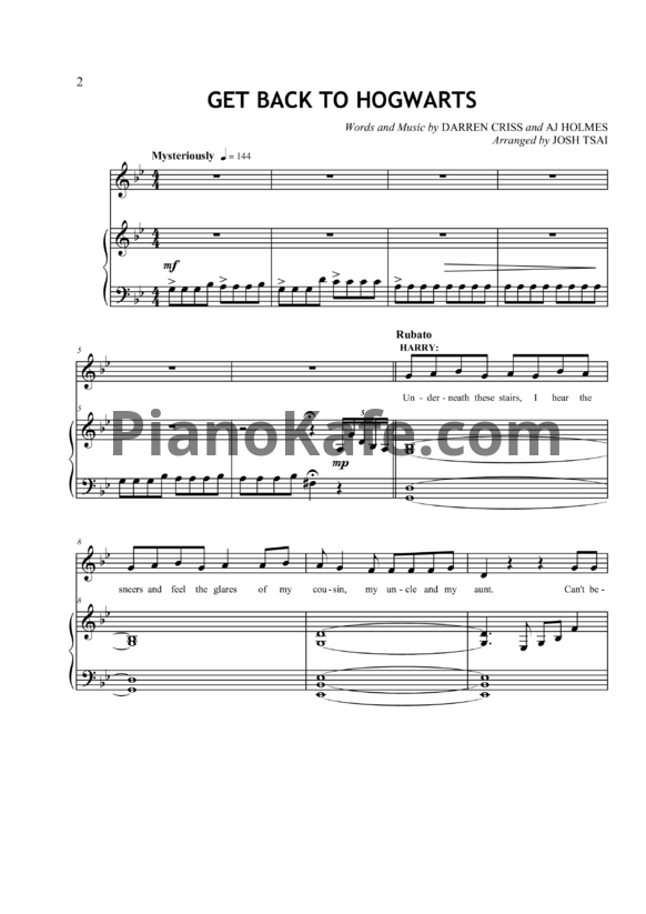 Ноты Darren Criss and AJ Holmes - A very Potter Musical (Книга нот) - PianoKafe.com