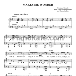 Ноты Maroon 5 - Makes me wonder - предпросмотр
