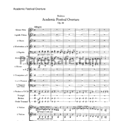 Ноты И. Брамс - Академическая торжественная увертюра (Op. 80) - предпросмотр