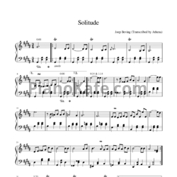 Ноты Joep Beving - Solitude - предпросмотр
