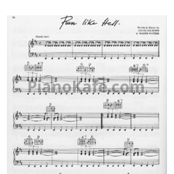 Ноты Pink Floyd - Run like hell - предпросмотр