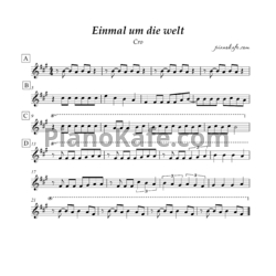 Ноты Cro - Einmal um die welt