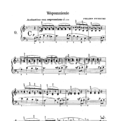 Ноты Ф. Рыбицкий - Wspomnienie (Воспоминание) - предпросмотр