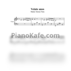 Ноты Maria Teresa Vera - Veinte Anos - предпросмотр