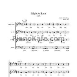Ноты Adele - Right as rain (Версия 2) - предпросмотр
