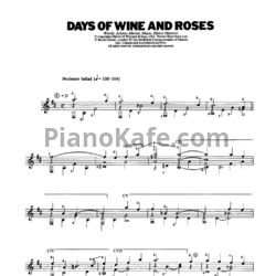 Ноты Henry Mancini - Days of wine and roses (Arranged for classic guitar by John Duarte) - предпросмотр