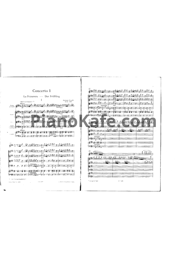 Ноты Антонио Вивальди - Времена года (Op. 8, партитура) - PianoKafe.com