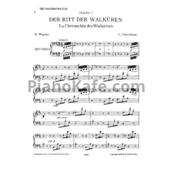 Ноты Рихард Вагнер - Полет валькирий (для 2 фортепиано в 8 рук) - предпросмотр