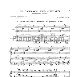 Ноты К. Сен-Санс - Cюита "Карнавал животных" (для фортепиано в 4 руки) - предпросмотр