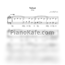 Ноты A-ha - Velvet (Piano cover) - предпросмотр