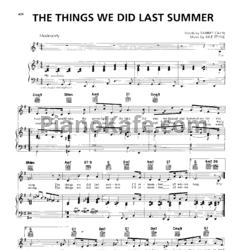 Ноты Jule Styne - The things we did last summer - предпросмотр