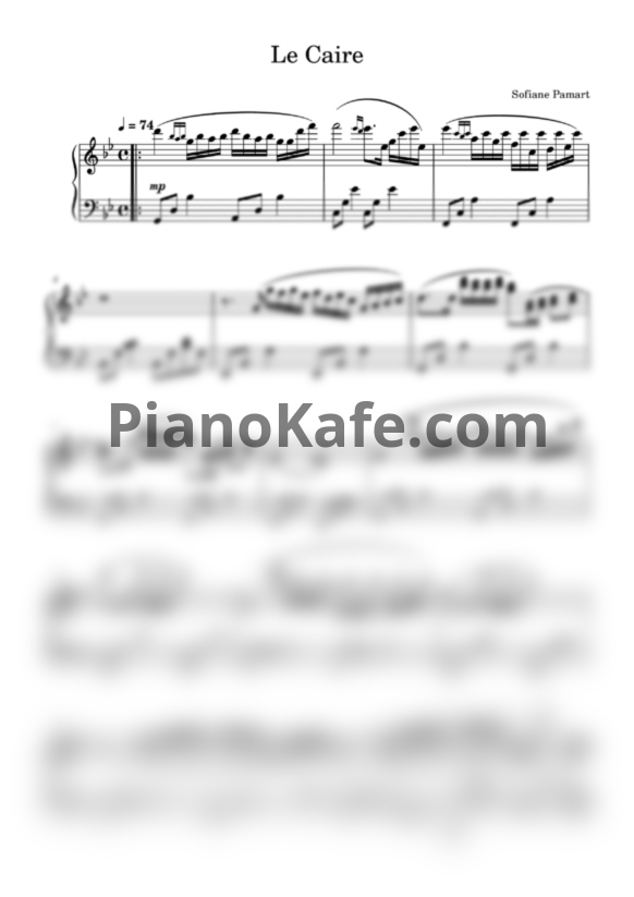 Ноты Sofiane Pamart - Le Caire - PianoKafe.com