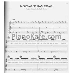 Ноты Gorillaz - November has come - предпросмотр