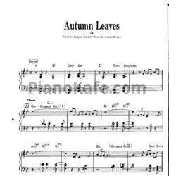 Ноты Wynton Kelly - Autumn leaves - предпросмотр