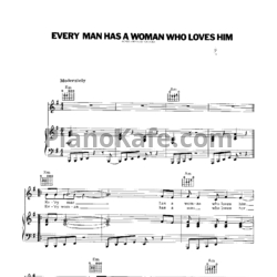 Ноты John Lennon - Every man has a woman who loves him - предпросмотр