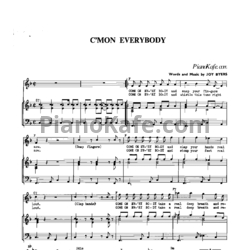 Ноты Elvis Presley - C'Mon everybody - предпросмотр