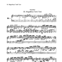 Ноты Иоганн Пахельбель - Фуга "Magnificat Tertii Toni" - предпросмотр