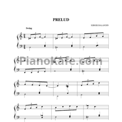 Ноты Сергей Баландин - Прелюдия - предпросмотр
