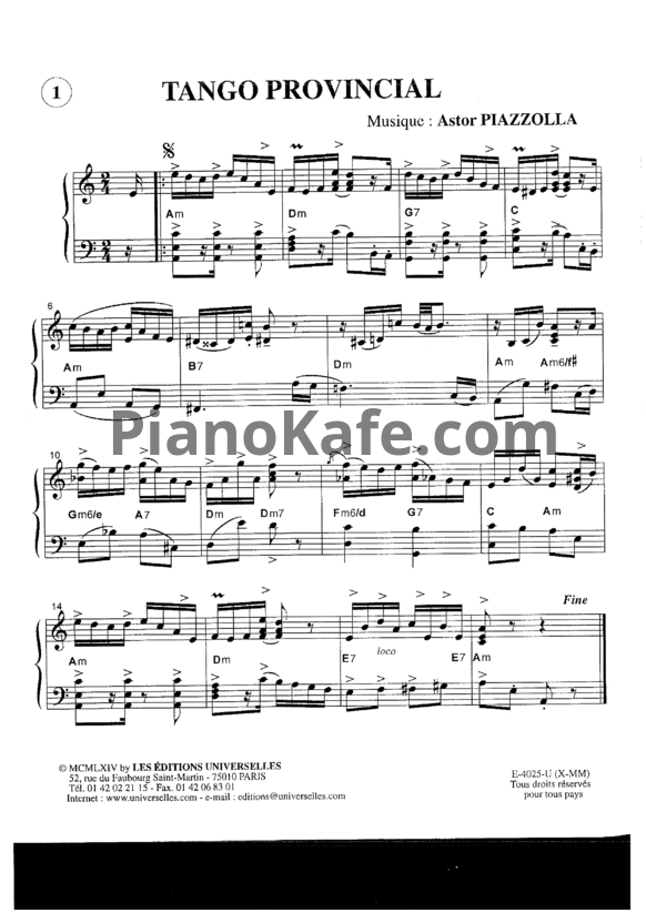 Ноты Astor Piazzolla - Album №4 (Книга нот) - PianoKafe.com
