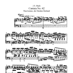 Ноты И. Бах - Кантата №62 "Nun komm, der heiden heiland" (BWV 62) - предпросмотр