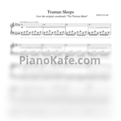 Ноты Philip Glass - Truman sleeps - предпросмотр