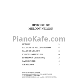 Ноты Serge Gainsbourg - Histoire de Melody Nelson (Книга нот) - предпросмотр