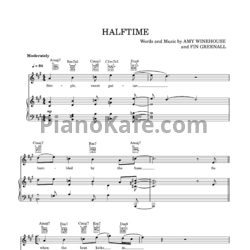 Ноты Amy Winehouse - Half time - предпросмотр