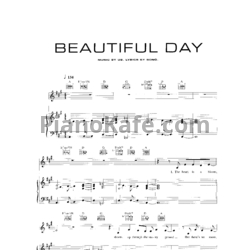 Ноты U2 - Beautiful day - предпросмотр