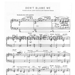 Ноты Jimmy McHugh and Dorothy Fields - Don't blame me - предпросмотр