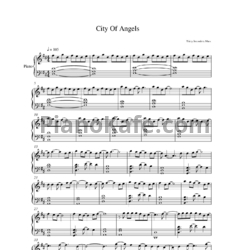 Ноты 30 Seconds To Mars - City of angels (Версия 2) - предпросмотр