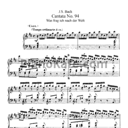 Ноты И. Бах - Кантата №94 "Was frag ich nach der welt" (BWV 94) - предпросмотр