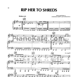 Ноты Blondie - Rip Her to Shreds - предпросмотр