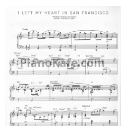 Ноты Tony Bennett - I left my heart in San Francisco (Piano solo) - предпросмотр