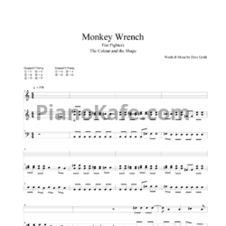 Ноты Foo Fighters - Monkey wrench - предпросмотр