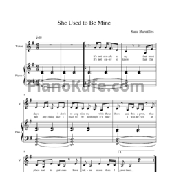 Ноты Sara Bareilles - She used to be mine easy