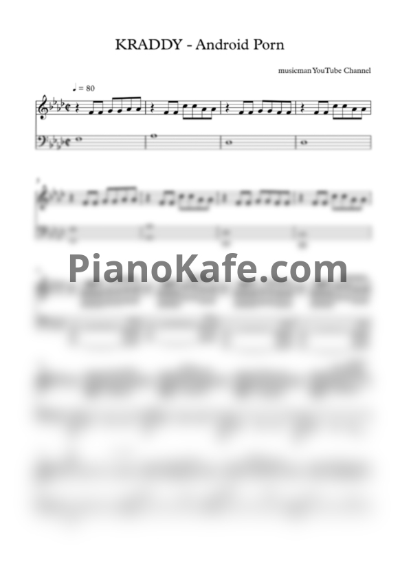 Ноты KRADDY - Android porn - PianoKafe.com
