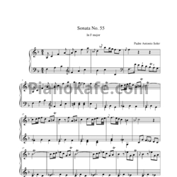 Ноты Antonio Soler - Sonata No. 55 in F major - предпросмотр