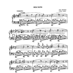 Ноты Джон Фильд - Ноктюрн - предпросмотр