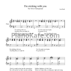 Ноты The Velvet Underground - I'm sticking with you