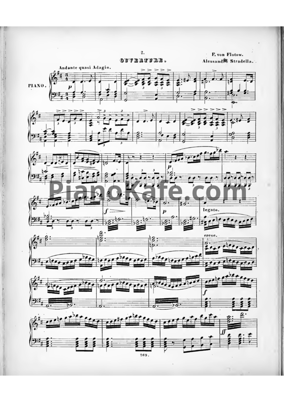 Ноты Фридрих фон Флотов - Опера "Алессандро Страделла" - PianoKafe.com