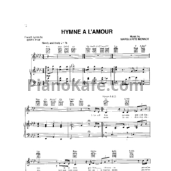 Ноты Josh Groban - Hymne a l'amour - предпросмотр